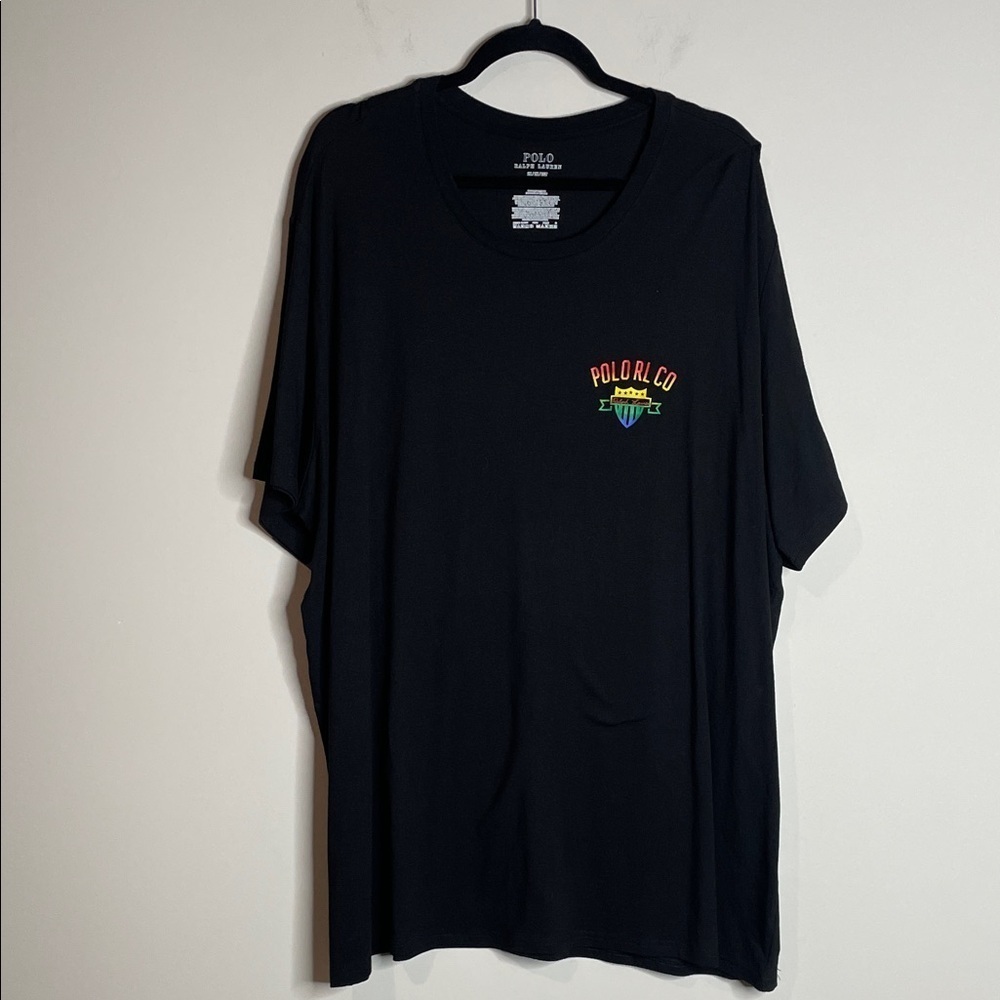 Polo by Ralph Lauren | Men’s Black Tee with Colorful Logo Size 2X NWT